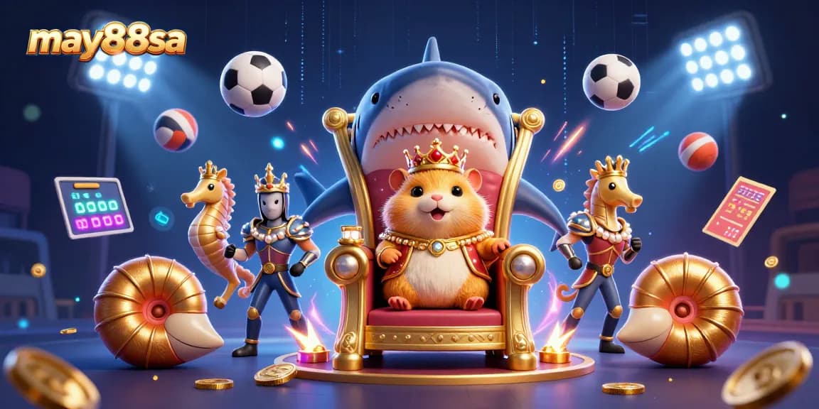 Engage with may88sa for thrilling sports betting action featuring a golden hamster king.