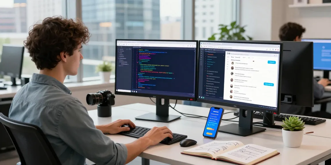 Engaging workspace showcasing the Telegram Web Version in a modern office environment.